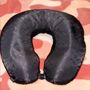 COACH Black Travel Neck Pillow